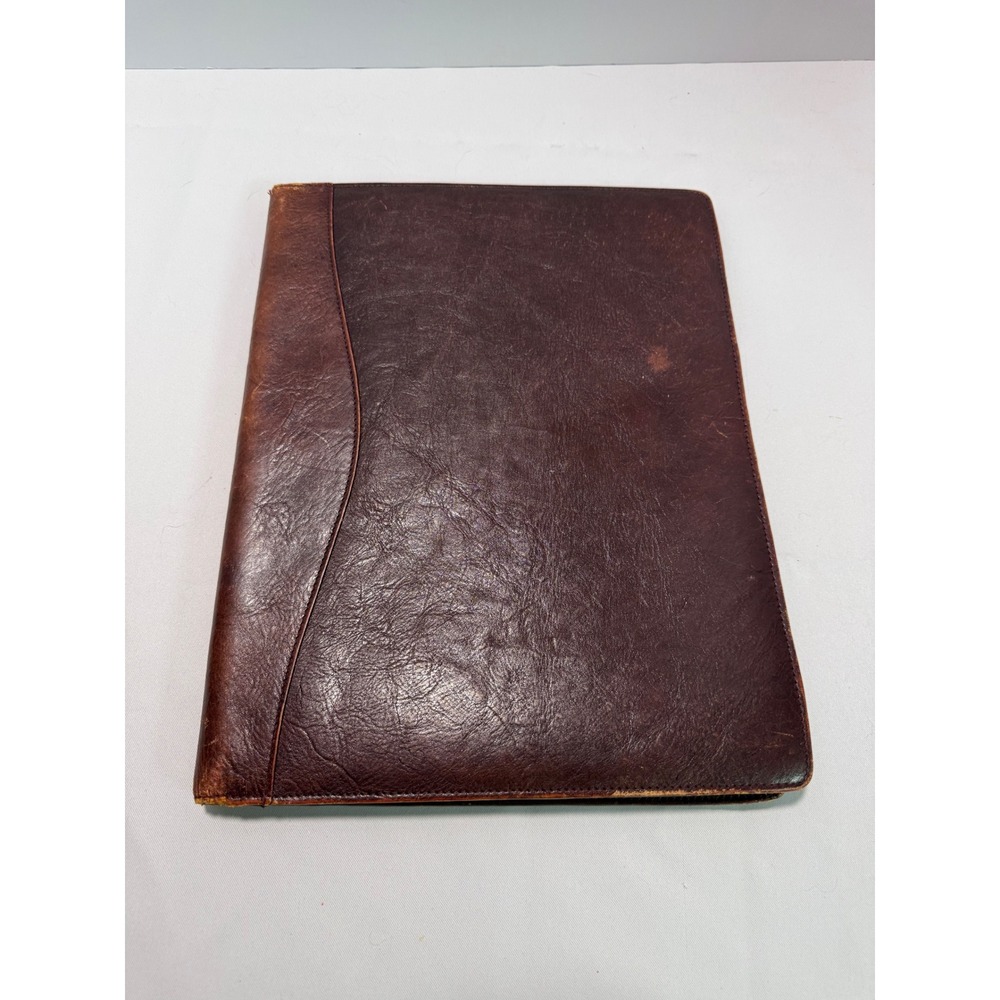 Giorgio Bernini Brown Genuine Leather Portfolio Document Organizer Padfolio